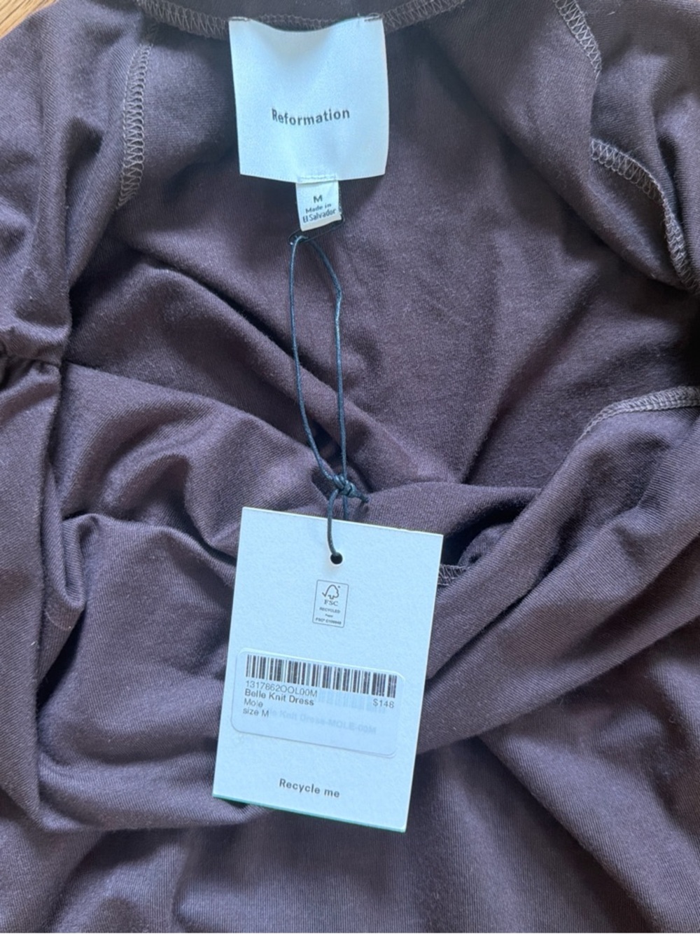 Reformation Brown Knit Top